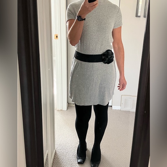 Garage Mock Neck Dress Light Grey Size L - Picture 1 of 6